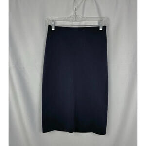 Helmut Lang Scuba Pencil Skirt Dark Blue Size S